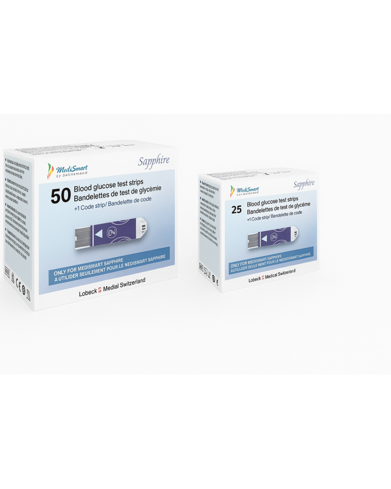Bandelettes de Test pour Lecteur de Glucomètre Sapphire