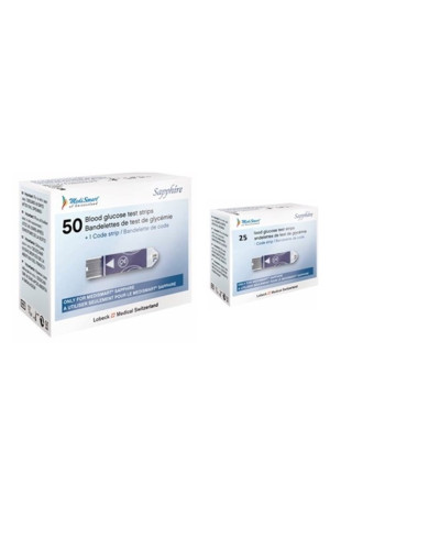 Bandelettes de Test pour Lecteur de Glucomètre Sapphire