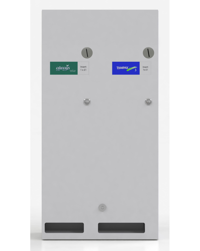 Distributeur de préservatifs à  double colonnes, Modèle Elite 2 (acier/piles)