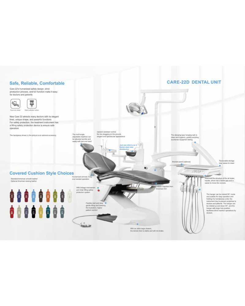 Fauteuil dentaire monté vers le haut, Modèle CARE-22