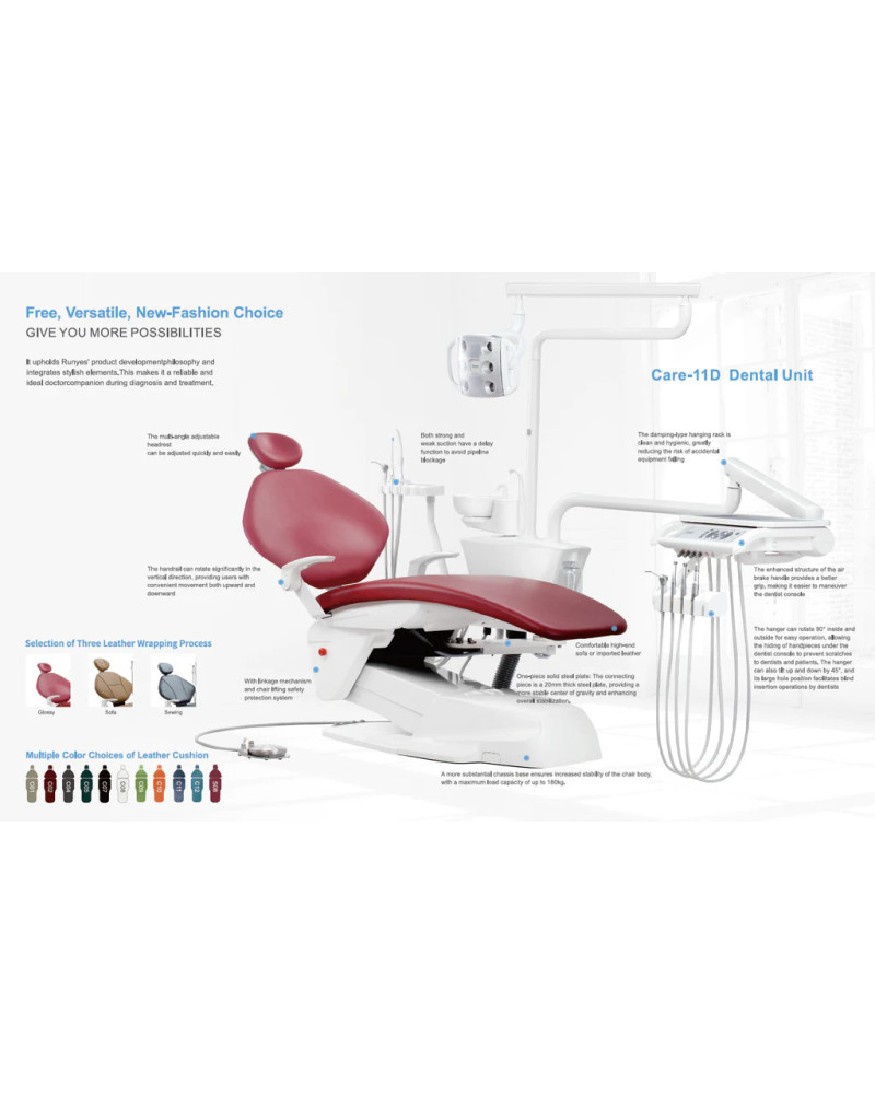 Fauteuil dentaire monté vers le haut, Modèle CARE-11