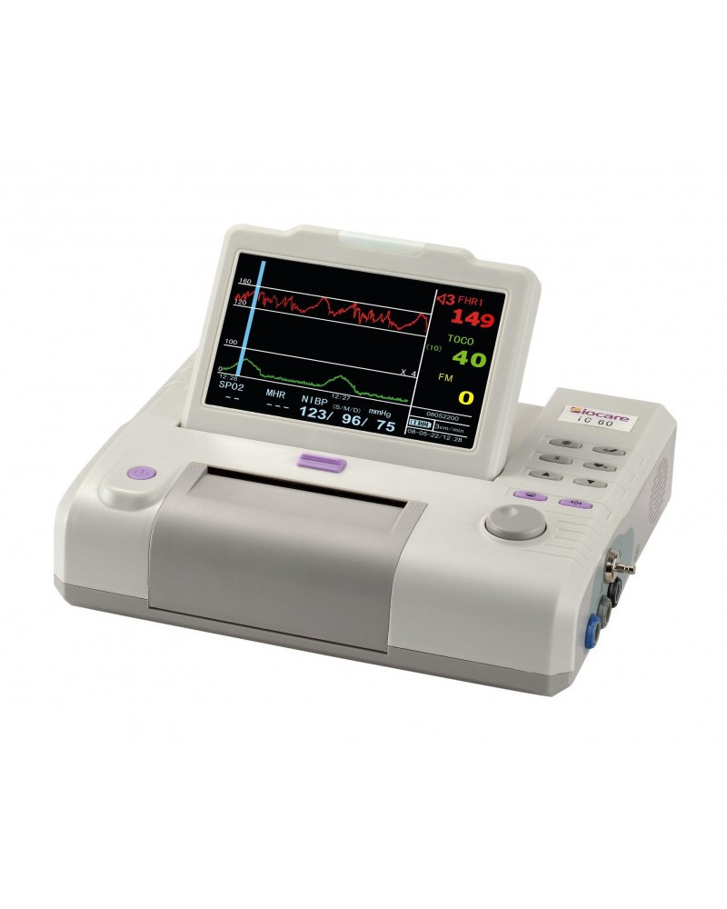 Moniteur foetal (Cardiotocographe) IC 60  Géméllaire Avec SPO2 et NIBP Maternel