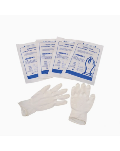Gants de chirurgie stérile en latex Taille 7 / 7,5 /  8 /  8,5 Bte de 50