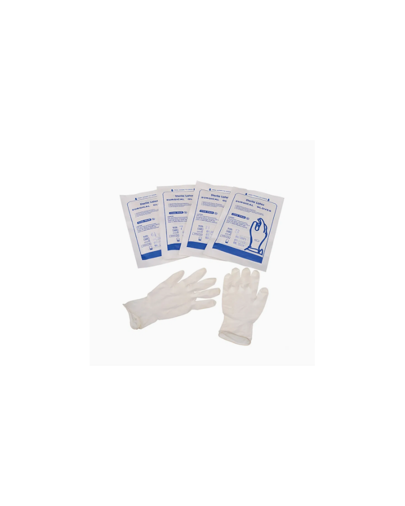 Gants de chirurgie stérile en latex Taille 7 / 7,5 /  8 /  8,5 Bte de 50
