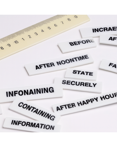 Lot de 10 marqueurs en anglais radio-opaques