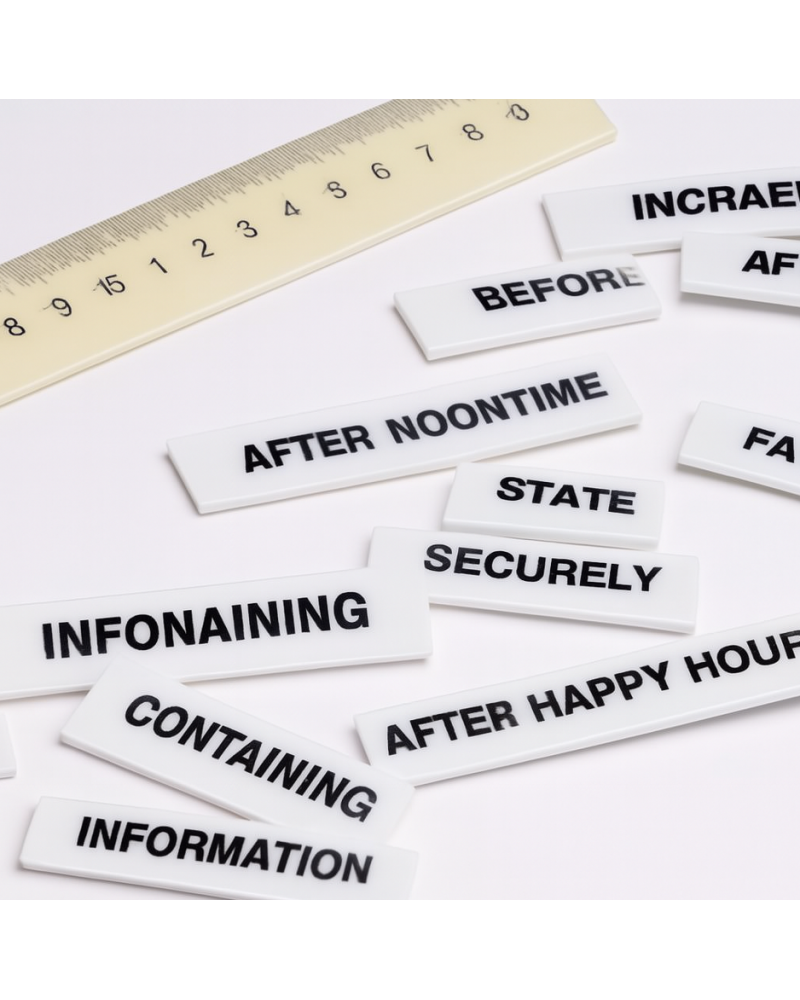 Lot de 10 marqueurs en anglais radio-opaques