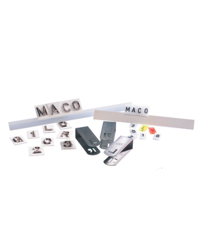 Lot de caractères en laiton (A-Z, 0-9, L+R ou D+G)