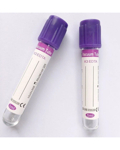 Tube de prélèvement en verre sous vide 5 ml EDTA K3