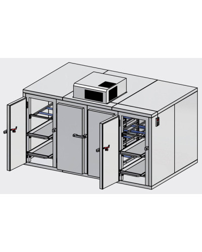 Chambre mortuaire démontable pour 12 corps, Modèle Fiocchetti