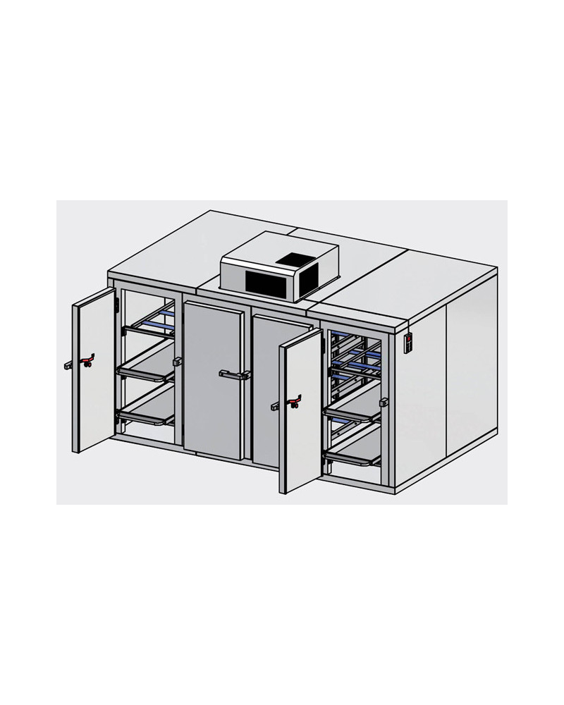Chambre mortuaire démontable pour 12 corps, Modèle Fiocchetti