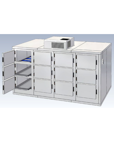 Chambre mortuaire démontable pour 12 corps, Modèle Fiocchetti