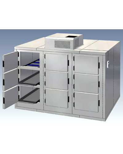 Chambre mortuaire démontable pour 9 corps, Modèle Fiocchetti