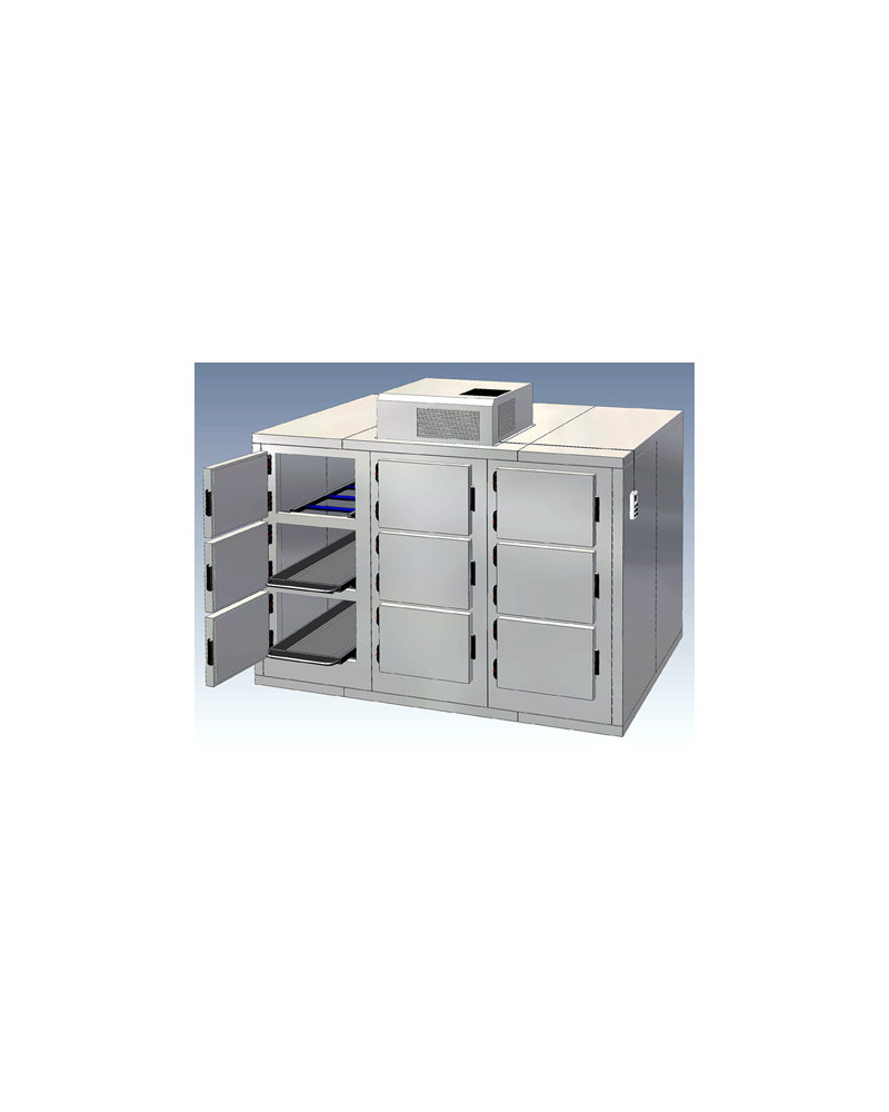 Chambre mortuaire démontable pour 9 corps, Modèle Fiocchetti