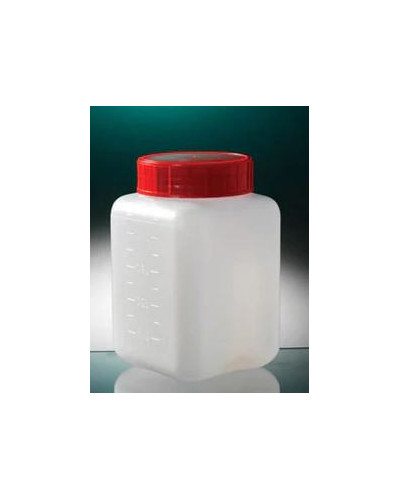 Flacon 2,5L carré simple fermeture ionisé-Bouchon blanc