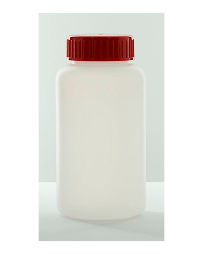 Flacons à large ouverture 250ml, bouchés/ionisés, simple ferm