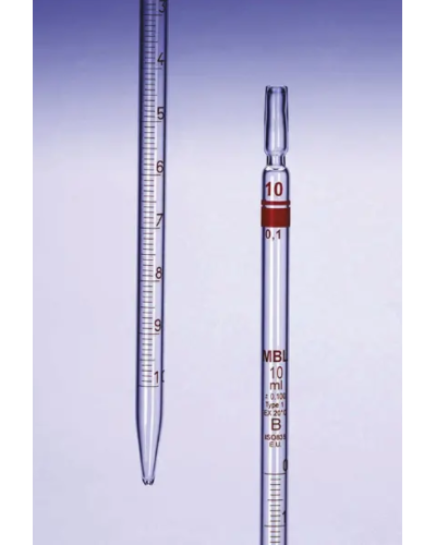 Pipettes graduées à écoulement total, 2 ml, graduation 0,01 ml