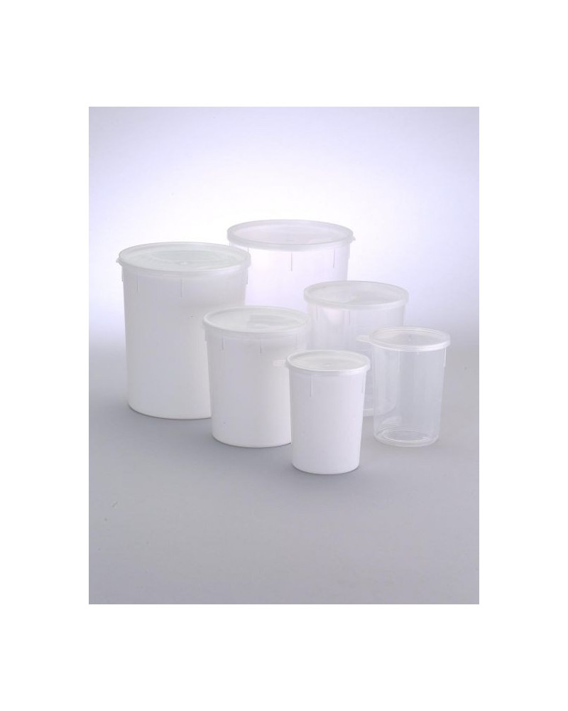 Pots tronconiques en polypropylène blanc opaque ionisé (200ml)