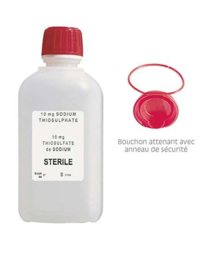 Flacon avec thiosulfate de sodium gosselin - 147 x 70 x 70 mm