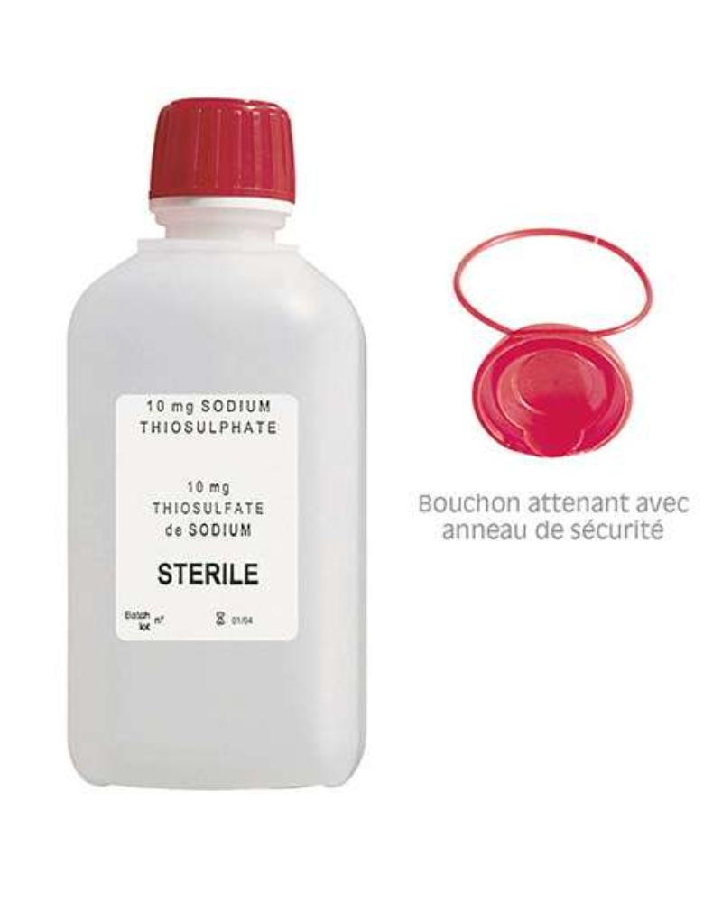 Flacon avec thiosulfate de sodium gosselin - 147 x 70 x 70 mm