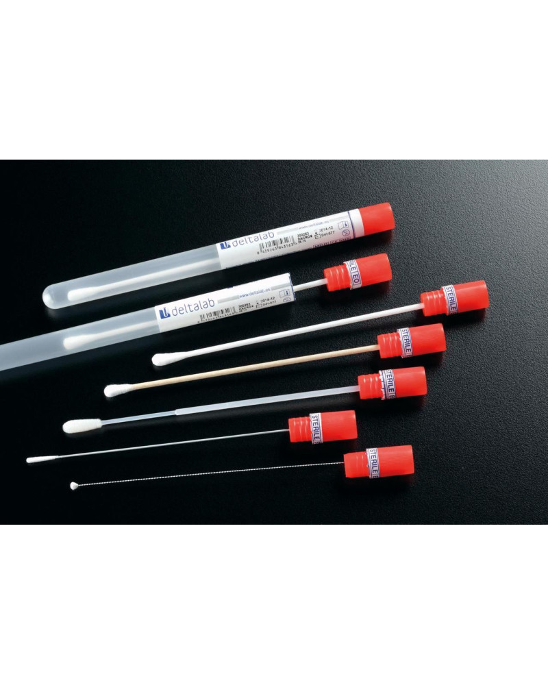 Ecouvillon sec copan en bois - rouge