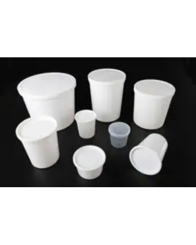 Pots tronconiques en prolypropylène blanc opaque non stérile (850 ml)