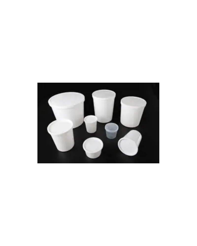 Pots tronconiques en prolypropylène blanc opaque non stérile (850 ml)
