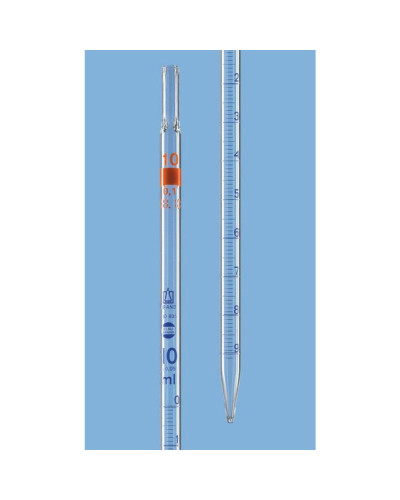 Pipettes graduées à  écoulement total,1 ml, graduation 0,01 ml