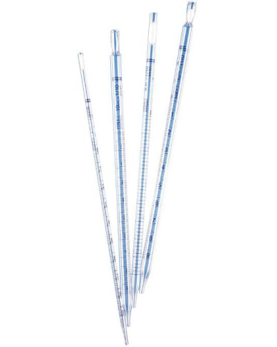 Pipettes en verre pyrex 0,1ml, -2,0ml, stérile
