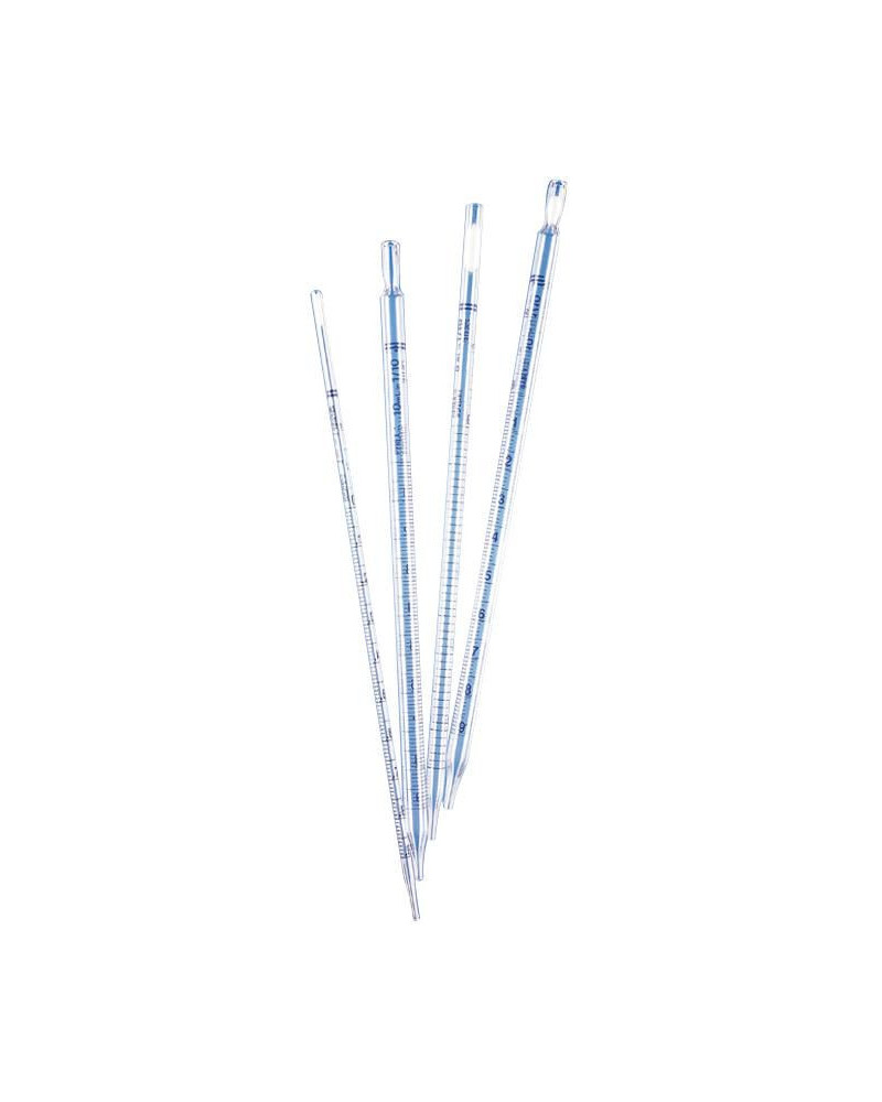 Pipettes en verre pyrex 0,1ml, -2,0ml, stérile