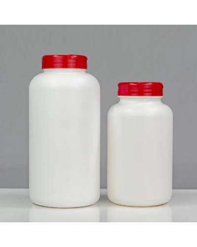 Flacons à large ouverture 1000 ml, bouchés, simple fermeture