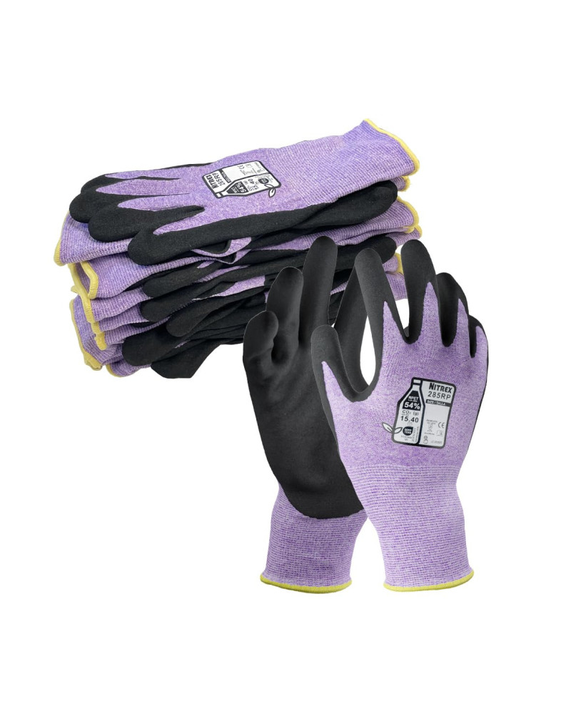 Gants textile enduits purple nitrile, taille 9