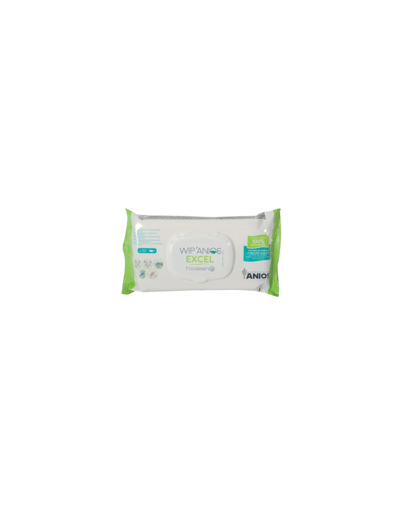 Wip'anios (lingettes nettoyantes et désinfectantes), 20 x 20 cm Wip'anios (lingettes nettoyantes et désinfectantes), 20 x 20 cm