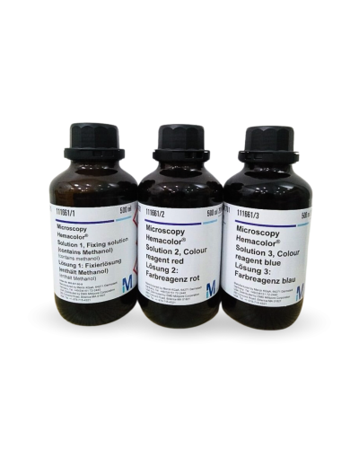 Kit hémacolor, solution n° 2 - réactif de coloration rouge
