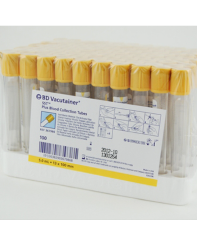 Tube de prélèvement sous vide en P.E.T. VACUTEST 5 ml, serum + gel