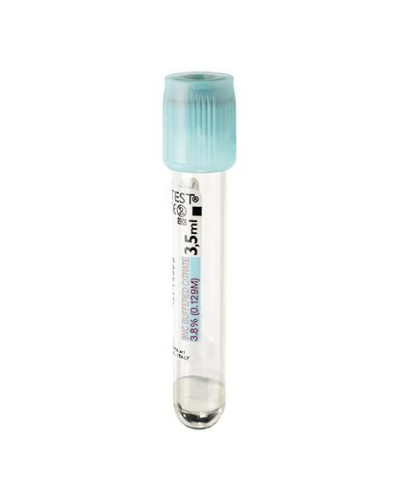 Tube de prélèvement sous vide vacutest en p.e.t 3.15ml/5ml CITRATE COAG.3.2% stérile