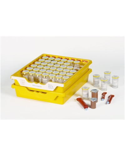 Couvercle en PVC transparent imprimé \Matière Biologique, Catégorie B pour calage Megabox GM"