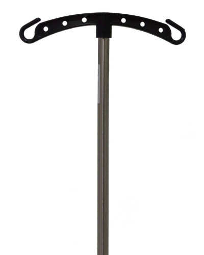 Pied à sérum brillant tige aluminium