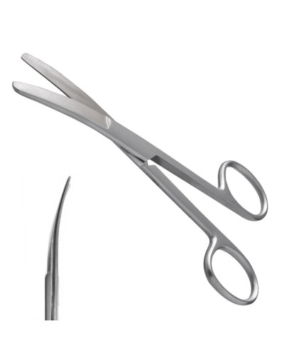 Ciseaux mousses (2 bouts mousse), courbes, 11 cm