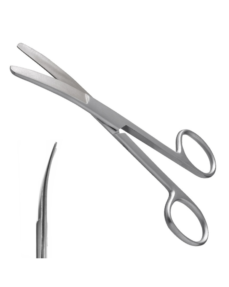 Ciseaux mousses (2 bouts mousse), courbes, 11 cm