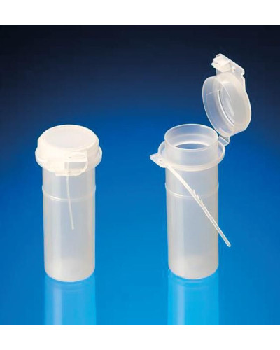 Flacon 45ml polypropylène + Lien sécurité-Cape attenante