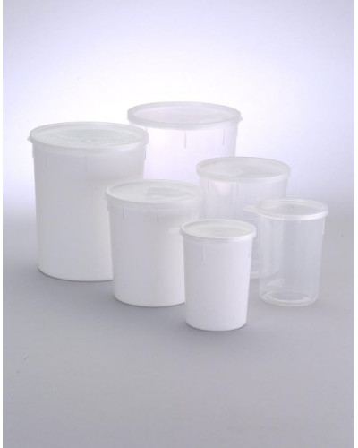 Pots Tronconiques en polypropylène blanc opaque ionisé (850ml)