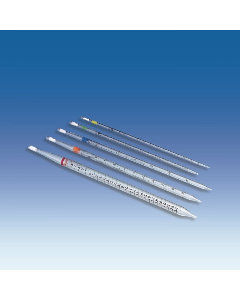 Pipettes plastique sterilin 0,01 ml, -0,2 ml, stérile/1