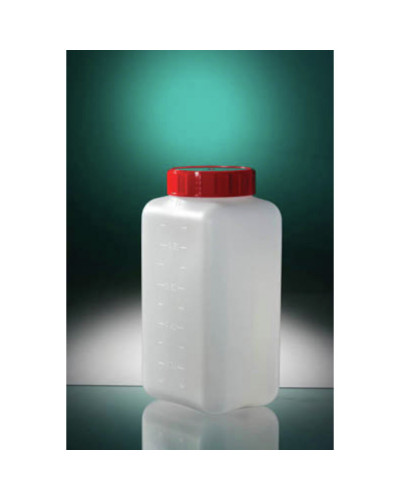 Flacons carrés de 1000ml, bouchés