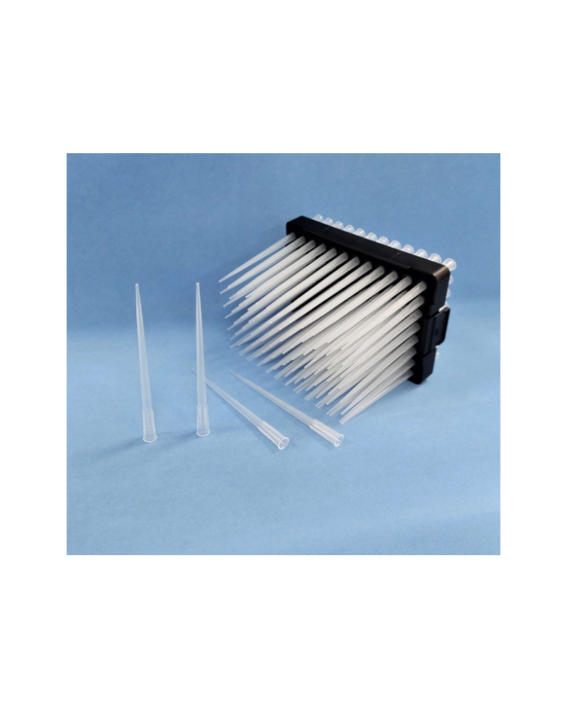 Cône Long Naturel 0,5-10ul Type Eppendorf- 5 Recharges de 96