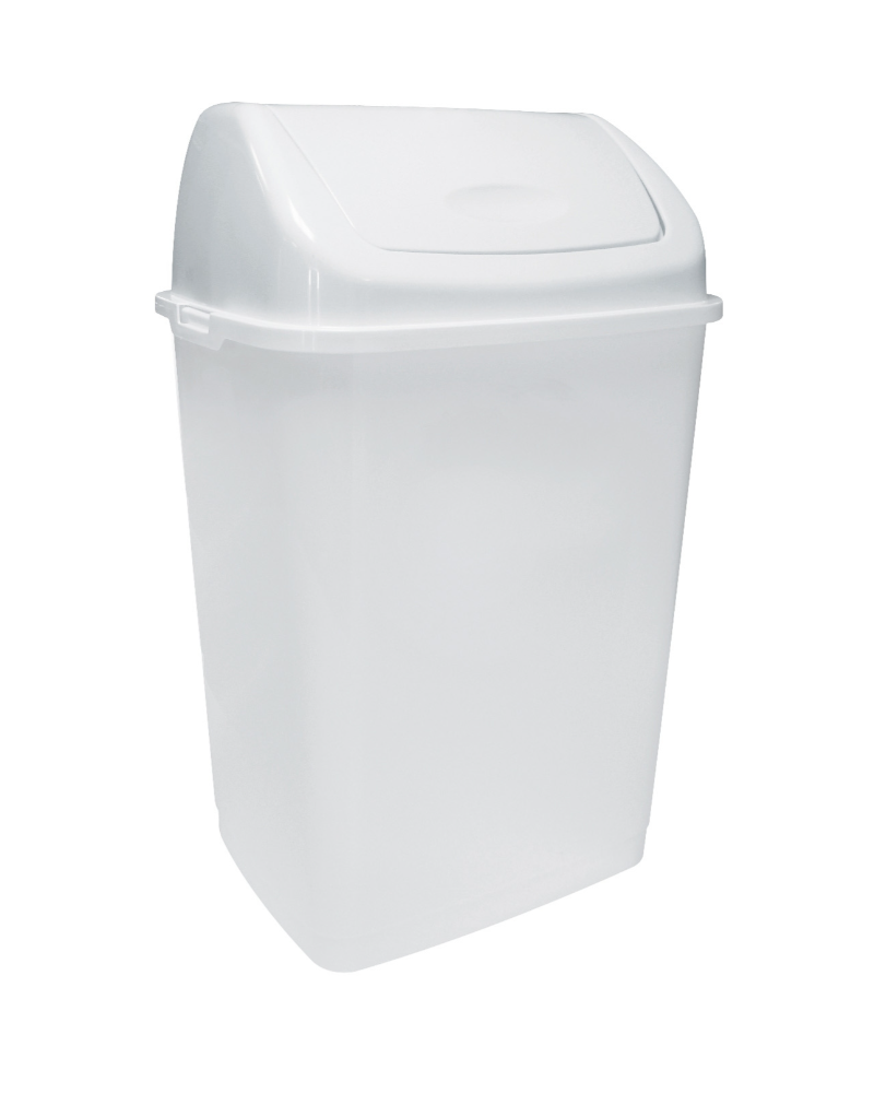 Poubelles de laboratoire en PVC de couleur blanche, 10 Litres