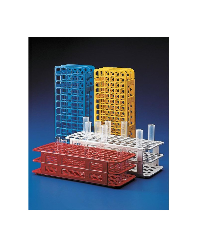 Portoirs en polypropylène, pour tubes à  Dia:16 mm, 5 x 12  60 trous