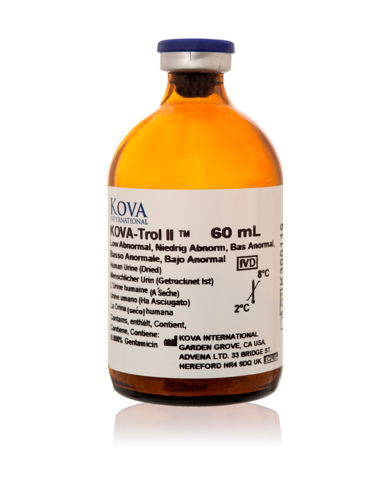 Etalon urinaire Kova-Trol, coffret de 4 flacons de 60ml contrôles normaux