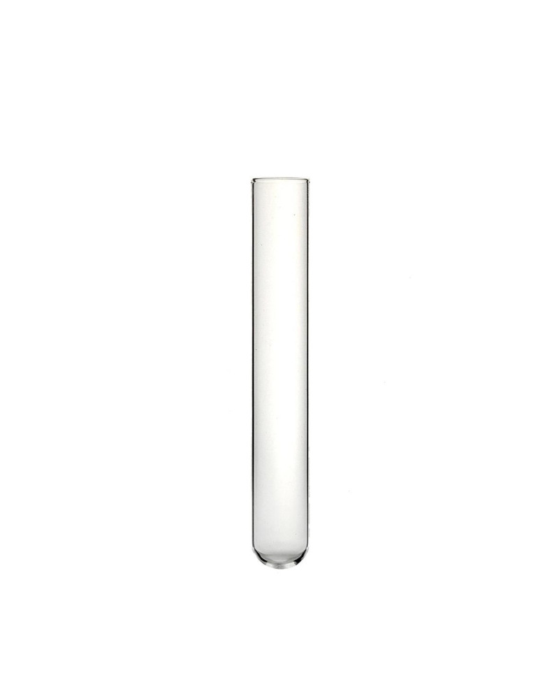 Tubes en verre sodocalcique, fond rond, bord droit, 14 ml