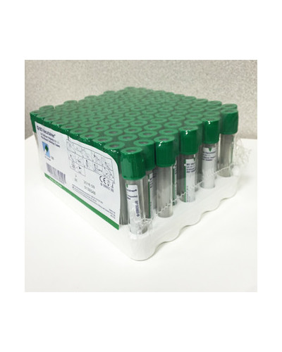 Tube de prélèvement sous vide vacutest en p.e.t 3.5ml/5ml HEPARINE LITHIUM+GEL stérile