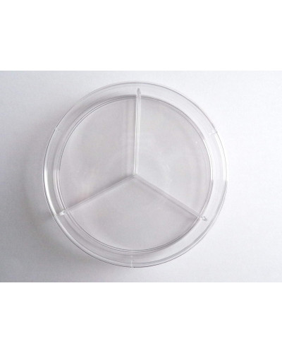 Boites de pétri compartimentées, ronde, compartiments: 3